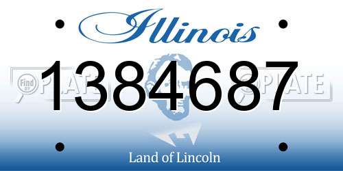 1384687 Illinois License Plate