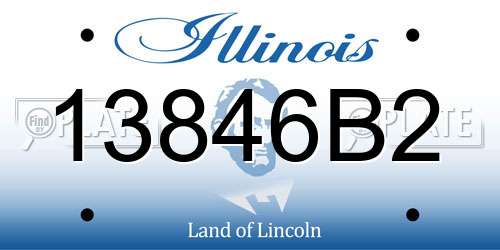 13846B2 Illinois License Plate
