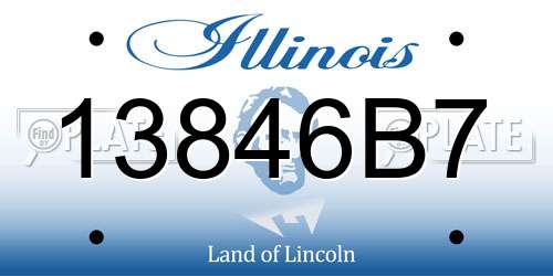 13846B7 Illinois License Plate
