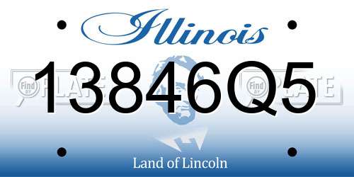 13846Q5 Illinois License Plate