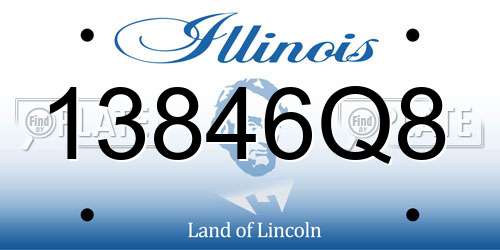 13846Q8 Illinois License Plate