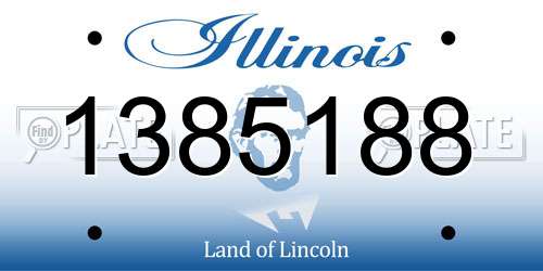 1385188 Illinois License Plate