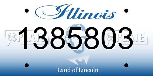 1385803 Illinois License Plate