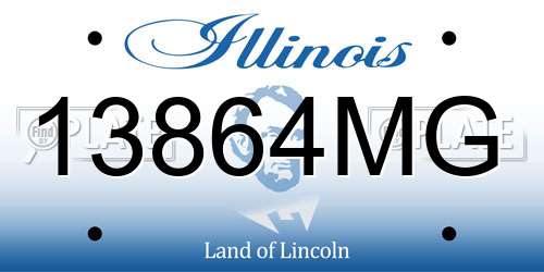 13864MG Illinois License Plate
