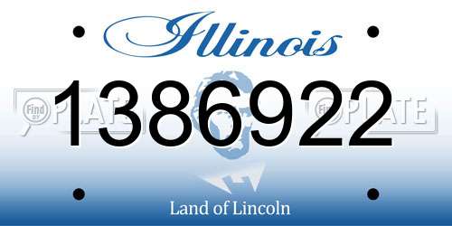 1386922 Illinois License Plate