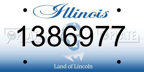 1386977 Illinois License Plate