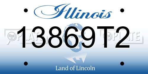 13869T2 Illinois License Plate