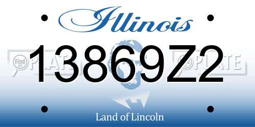 13869Z2 Illinois License Plate