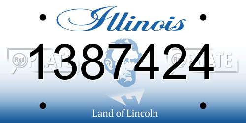 1387424 Illinois License Plate