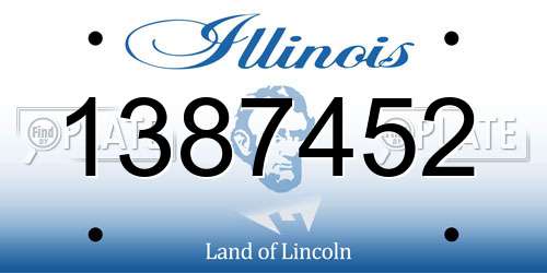 1387452 Illinois License Plate