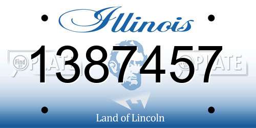 1387457 Illinois License Plate