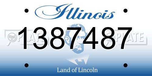 1387487 Illinois License Plate