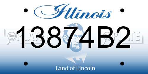 13874B2 Illinois License Plate