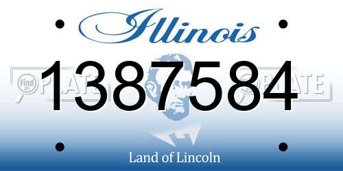 1387584 Illinois License Plate