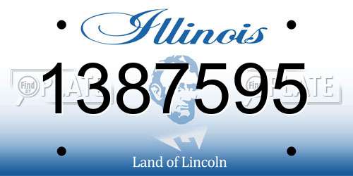 1387595 Illinois License Plate
