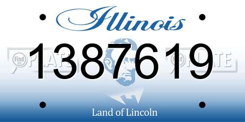 1387619 Illinois License Plate