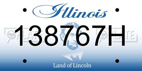 138767H Illinois License Plate