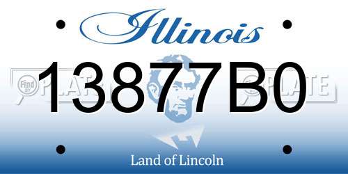 13877B0 Illinois License Plate