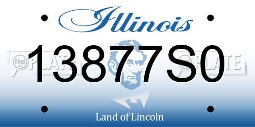 13877S0 Illinois License Plate