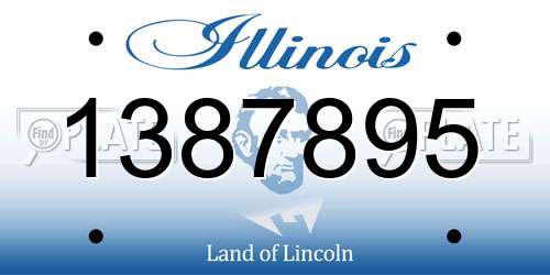 1387895 Illinois License Plate