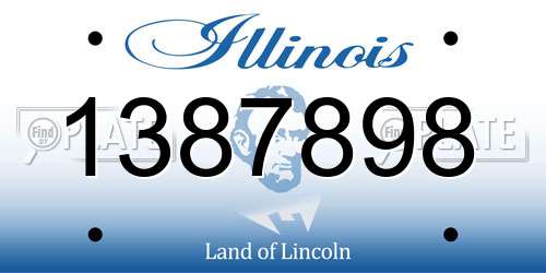 1387898 Illinois License Plate