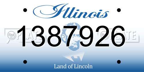 1387926 Illinois License Plate