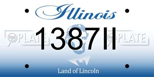 1387II Illinois License Plate