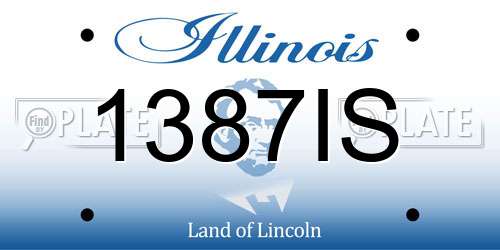 1387IS Illinois License Plate