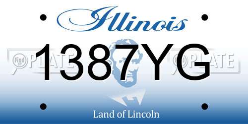 1387YG Illinois License Plate