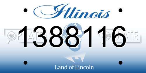 1388116 Illinois License Plate
