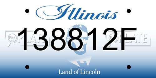 138812F Illinois License Plate