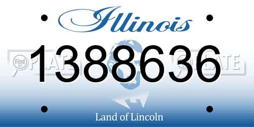 1388636 Illinois License Plate