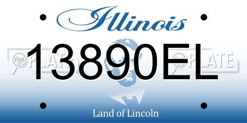 13890EL Illinois License Plate