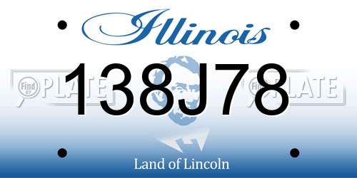 138J78 Illinois License Plate