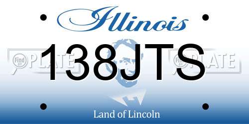 138JTS Illinois License Plate
