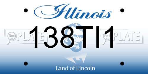 138TI1 Illinois License Plate