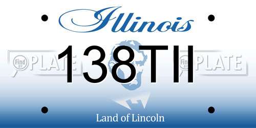 138TII Illinois License Plate