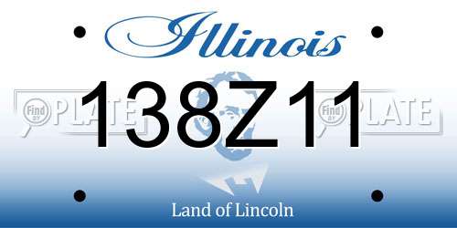 138Z11 Illinois License Plate