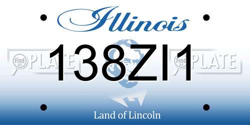 138ZI1 Illinois License Plate