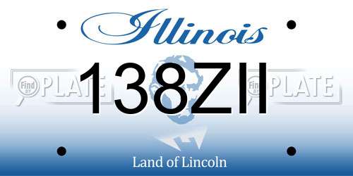 138ZII Illinois License Plate