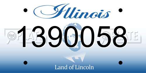 1390058 Illinois License Plate