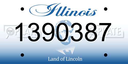 1390387 Illinois License Plate