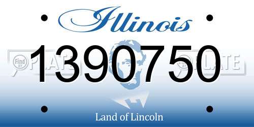 1390750 Illinois License Plate