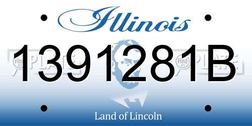 1391281B Illinois License Plate