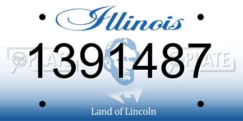 1391487 Illinois License Plate
