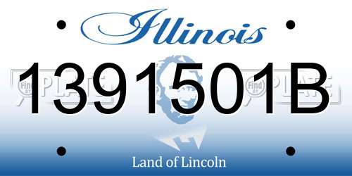 1391501B Illinois License Plate