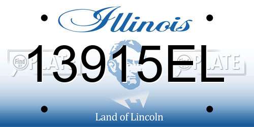 13915EL Illinois License Plate