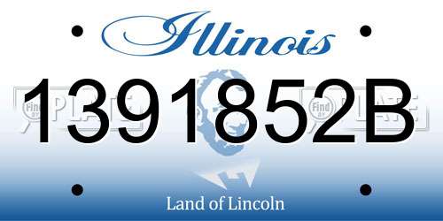 1391852B Illinois License Plate