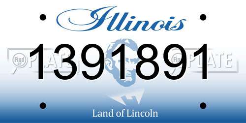 1391891 Illinois License Plate