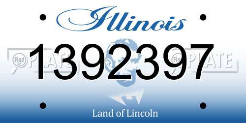 1392397 Illinois License Plate